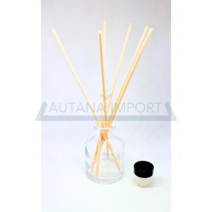 Difusor vidrio transparente 50 ml con varillas beige