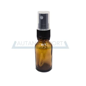 Botella de Vidrio Ámbar con Atomizador 15 ml