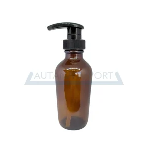 Envase vidrio ambar 250 ml con bomba dispensador
